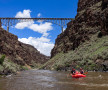 Floating under the taos gorge bridge