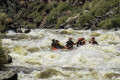 Paddling throught rapids